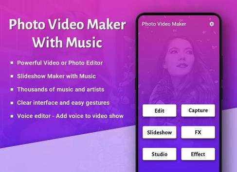 Photo Video Maker with Music - Movie Maker screenshot 1