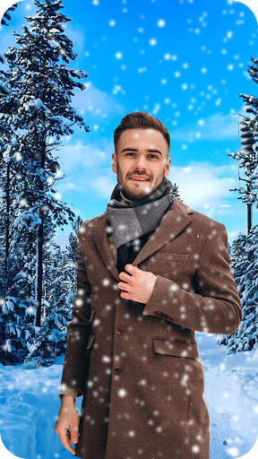 Snowfall Photo frame : Cut paste Editor screenshot 1