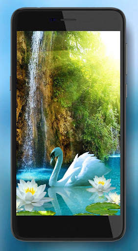 Swans Waterfalls Live Wallpaper screenshot 2