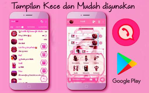 GB WA Theme Pink Aero App screenshot 3