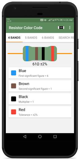 Resistor Color Code And SMD Code Calculator screenshot 1