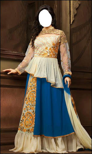 Women Girls Anarkali Frock Photo Editor New screenshot 4