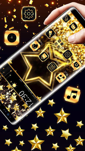 Golden Alluring Star Wallpapers Theme screenshot 1