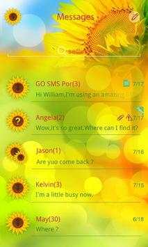(FREE) GO SMS SUNFLOWER THEME 2 تصوير الشاشة