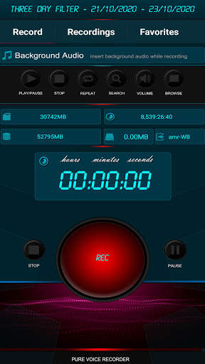 Pure Voice Recorder Light скриншот 1