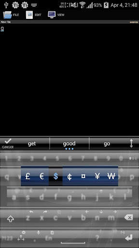 AI Keyboard Theme Glass Blue screenshot 3