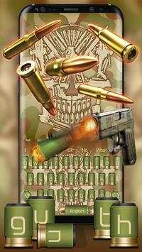 Army Bullet Keyboard Theme screenshot 1