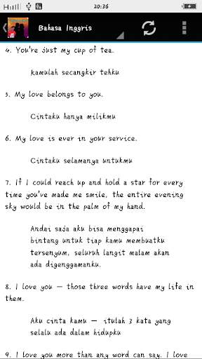 Kata kata Cinta Romantis 8 Bahasa screenshot 2