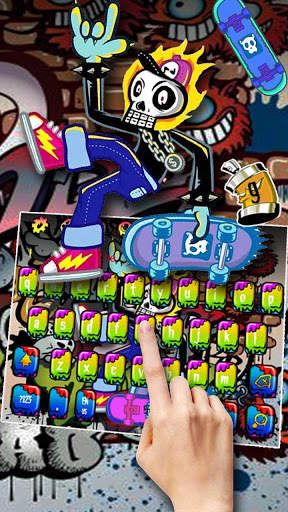 Graffiti Skull Keyboard screenshot 2