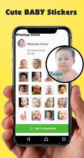 Funny Baby Stickers for whatsa स्क्रीनशॉट 1