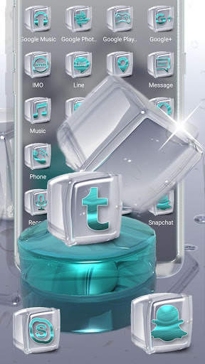Crystal Cube Launcher Theme скриншот 2