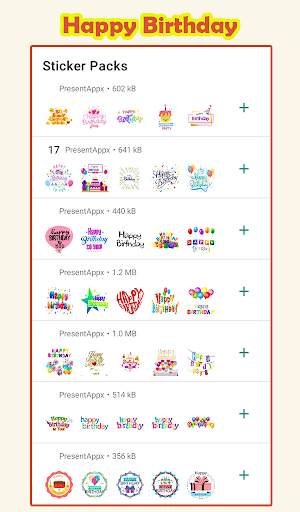 Happy Birthday Stickers for WhatsApp WAStickerApps screenshot 3
