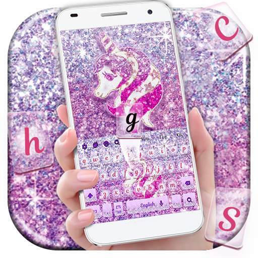 Unicorn Glitter Keyboard Theme 10001004