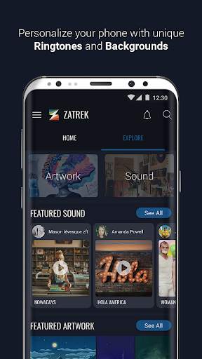 Zatrek - Art and Music (Wallpapers & Ringtones) screenshot 1