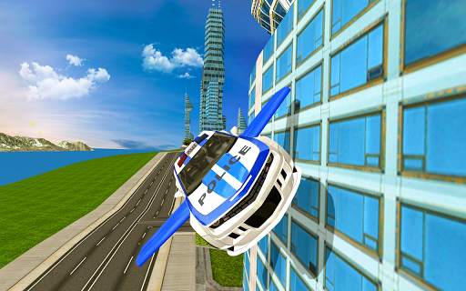 Drive Real Futuristic Police Flying Car 3D screenshot 1