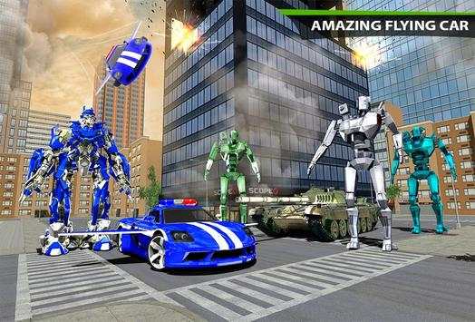 Real Police Flying Car Robot Transformation Game screenshot 2