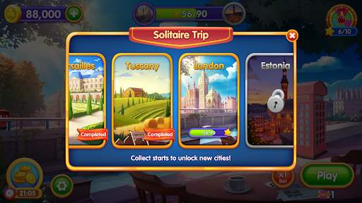Solitaire Travel : Classic Tripeaks Card Game screenshot 4