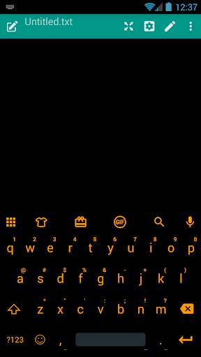 Flat BlackOrang Emoji Keyboard 3 تصوير الشاشة