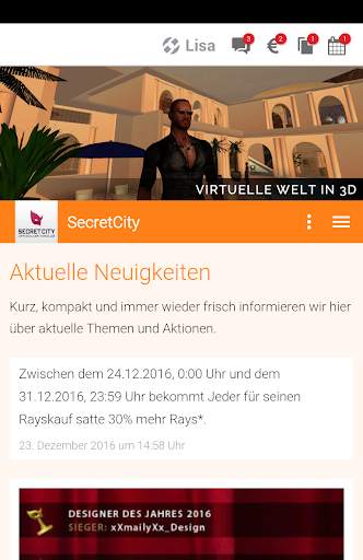 SecretCity 3D Chat screenshot 1