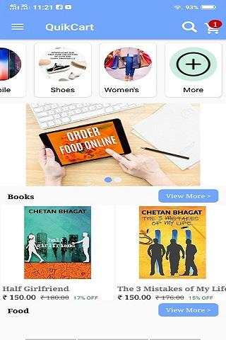 QuikCart - Online Shopping App screenshot 1