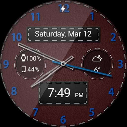Black Leather HD Watch Face screenshot 13