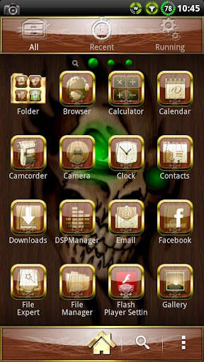 Wood Skull GO launcher EX screenshot 2