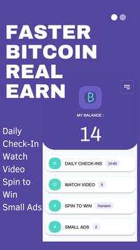 Earn Bitcoin – Daily Earn Real bitcoin Satoshi स्क्रीनशॉट 1