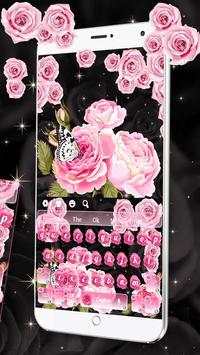 Pink Rose Butterfly Keyboard screenshot 3