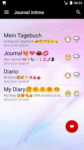 Journal intime screenshot 1