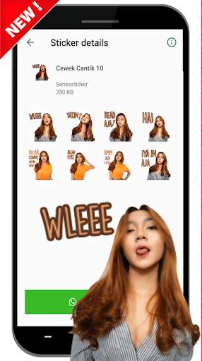 Stiker Cewek Cantik Indo WAStickerApps screenshot 7