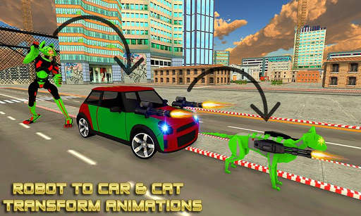 Cat Robot Car Battle:Transform screenshot 4