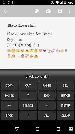 Classic Black Emoji Keyboard screenshot 3