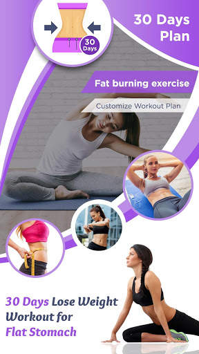 30 Days Lose Weight Workout for Flat Stomach screenshot 1