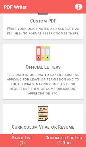 Pdf Writer screenshot 1