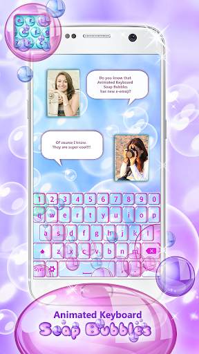 Animated Keyboard Soap Bubbles screenshot 1