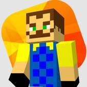 Hello Neighbor Skins for Minecraft in 3D logo