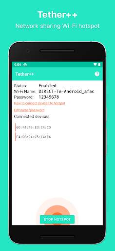 Wifi Share Network Hotspot - T screenshot 1