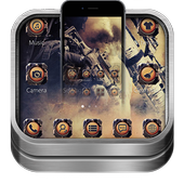 Submachine gun US military equipment theme icon