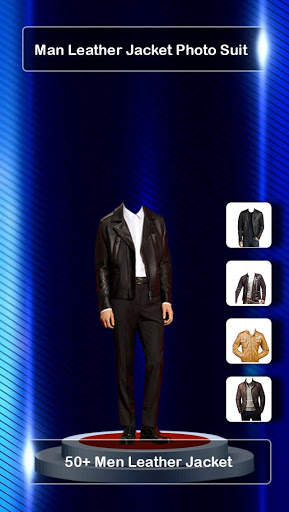 Man Leather jacket Photo Suit : Cut Paste Editor скриншот 3