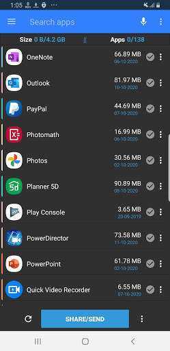 APK-Share/Send-Backup - Bluetooth/WI-FI Direct screenshot 1