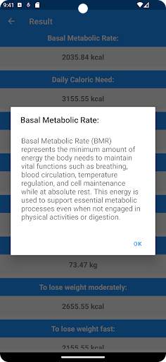Basal Metabolic Rate screenshot 3