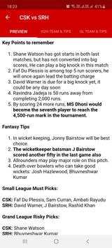 Dream Team - Winning Cricket Team Prediction screenshot 3