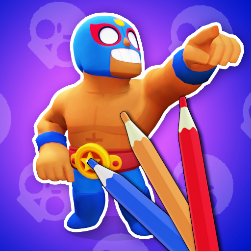 3D coloring BS brawl stars icon