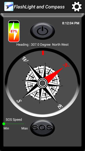 Flashlight and Compass   SOS screenshot 1