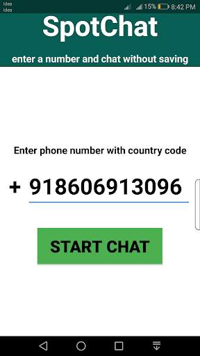 SpotChat : Message without saving number on WA screenshot 2