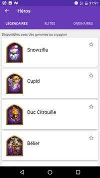 Guides Héros pour Castle Clash screenshot 2