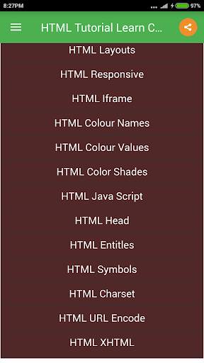 HTML Tutorial Code Tags CSS скриншот 3