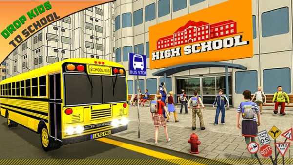 High School Bus Driving SIM Summer Camp Mania 2018 screenshot 14