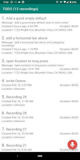 VoiceNotes - location & time screenshot 3