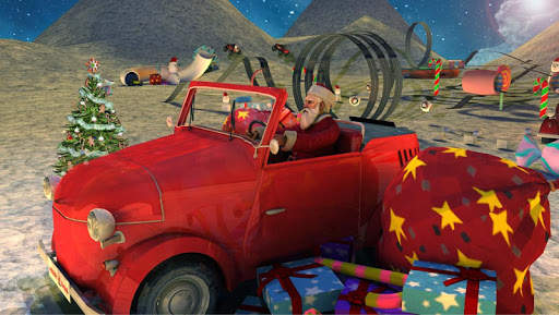 Extreme x-mas car stunt racing screenshot 1